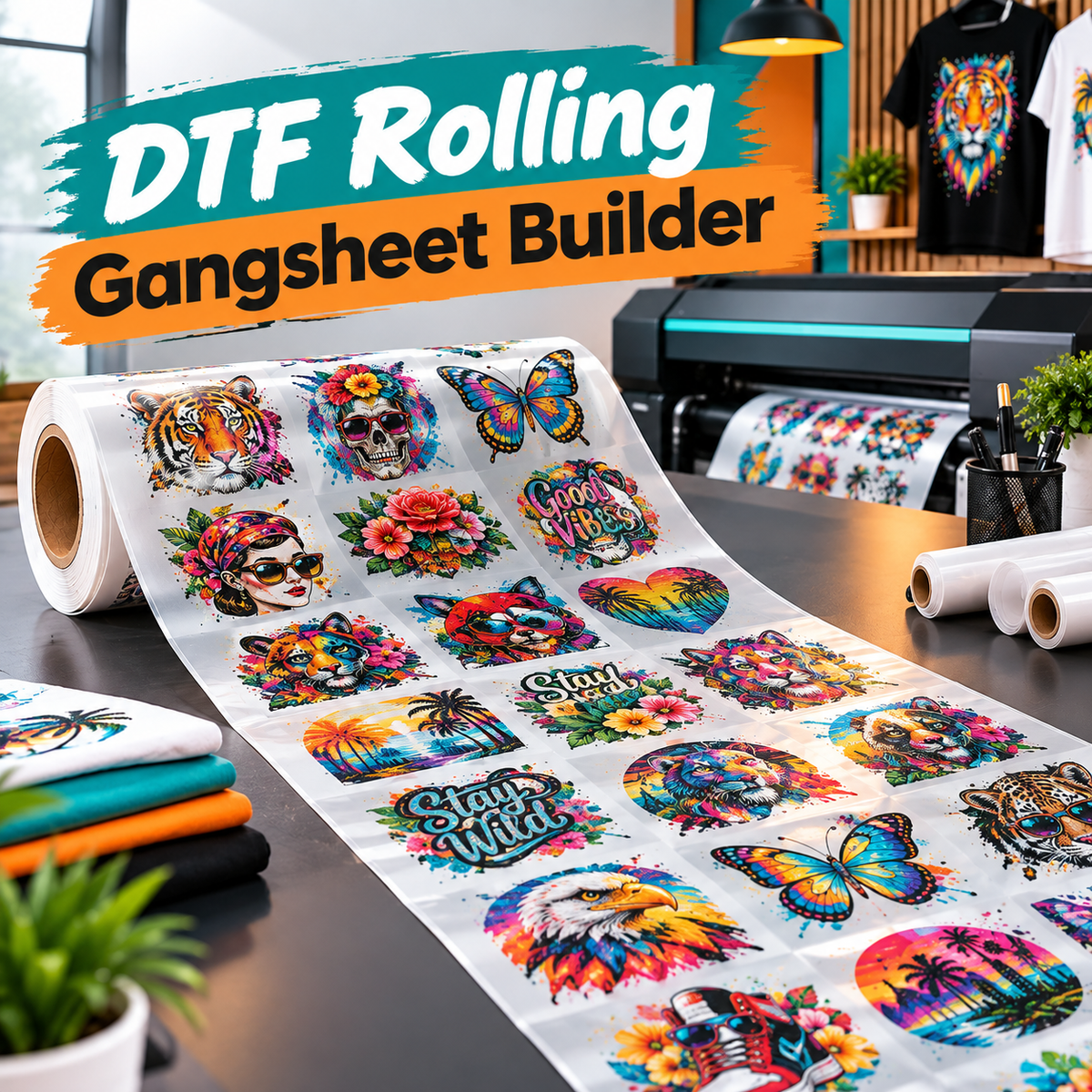 DTF rolling gangsheet builder